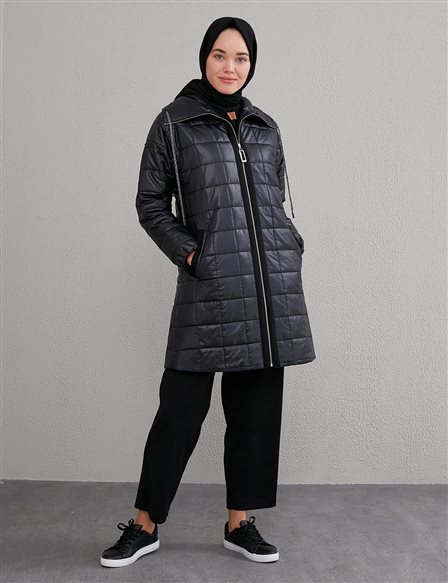 Quilted Short Coat A20 27105 Black