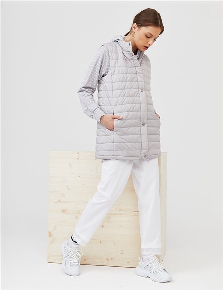 Quilted Sports Vest B21 20005 Grey