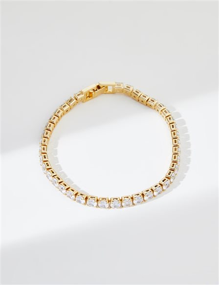 Elegant Bracelet With Stone B21 BLK01 Gold