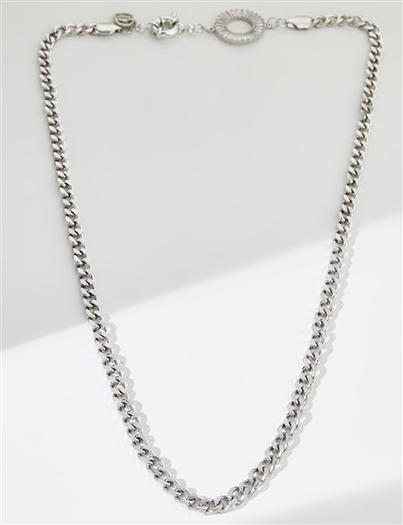 Gemstone Chain Necklace B21 KLY07 Nickel
