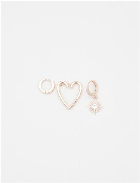 Stone Earrings Rose Gold
