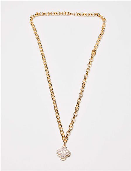 Clover Symbol Necklace Gold Color