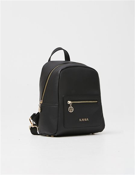 Double Compartment Backpack Black