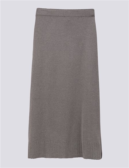 KYR Elastic Knitwear Skirt Grey