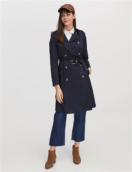 Double Breasted Trenchcoat Navy