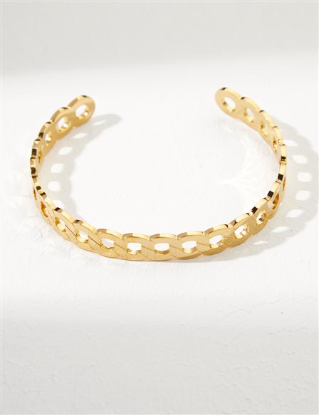 Chain Look Bracelet Gold Color