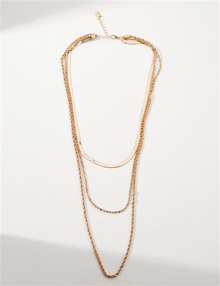 Multi Chain Necklace Gold Color