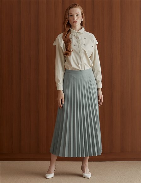 Pleated Skirt Mint