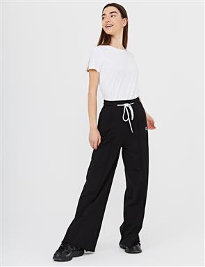 Wide Leg Pants With Contrast Stitching B21 19040 Black
