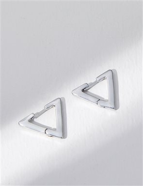 Mini Triangle Earring B21 KP08 Nickel