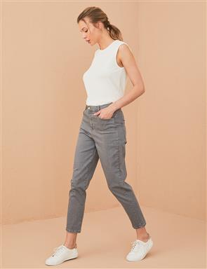 Basic Mom Jeans B21 19079 Grey