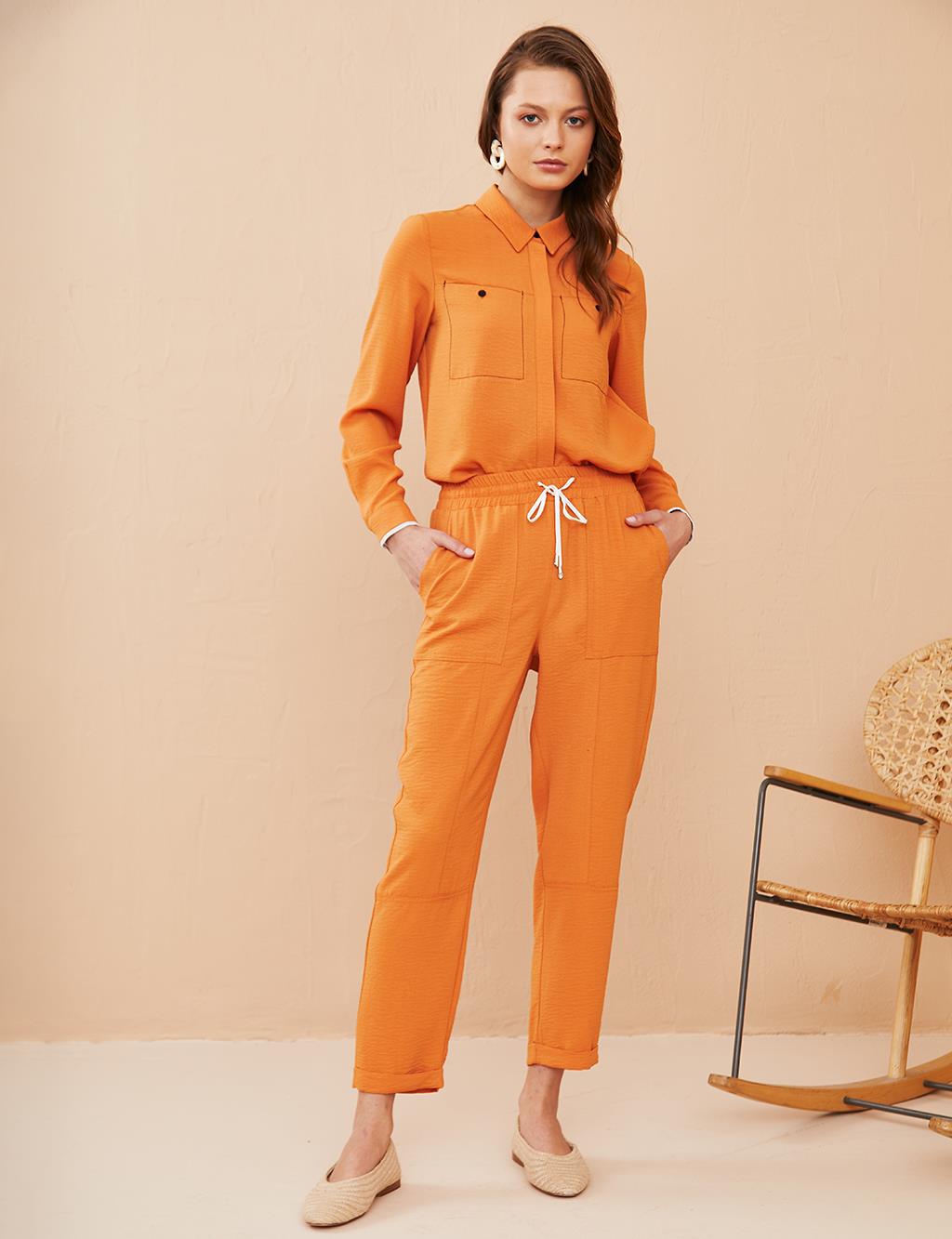 KYR Laced Carrot Pants Orange B21 79016