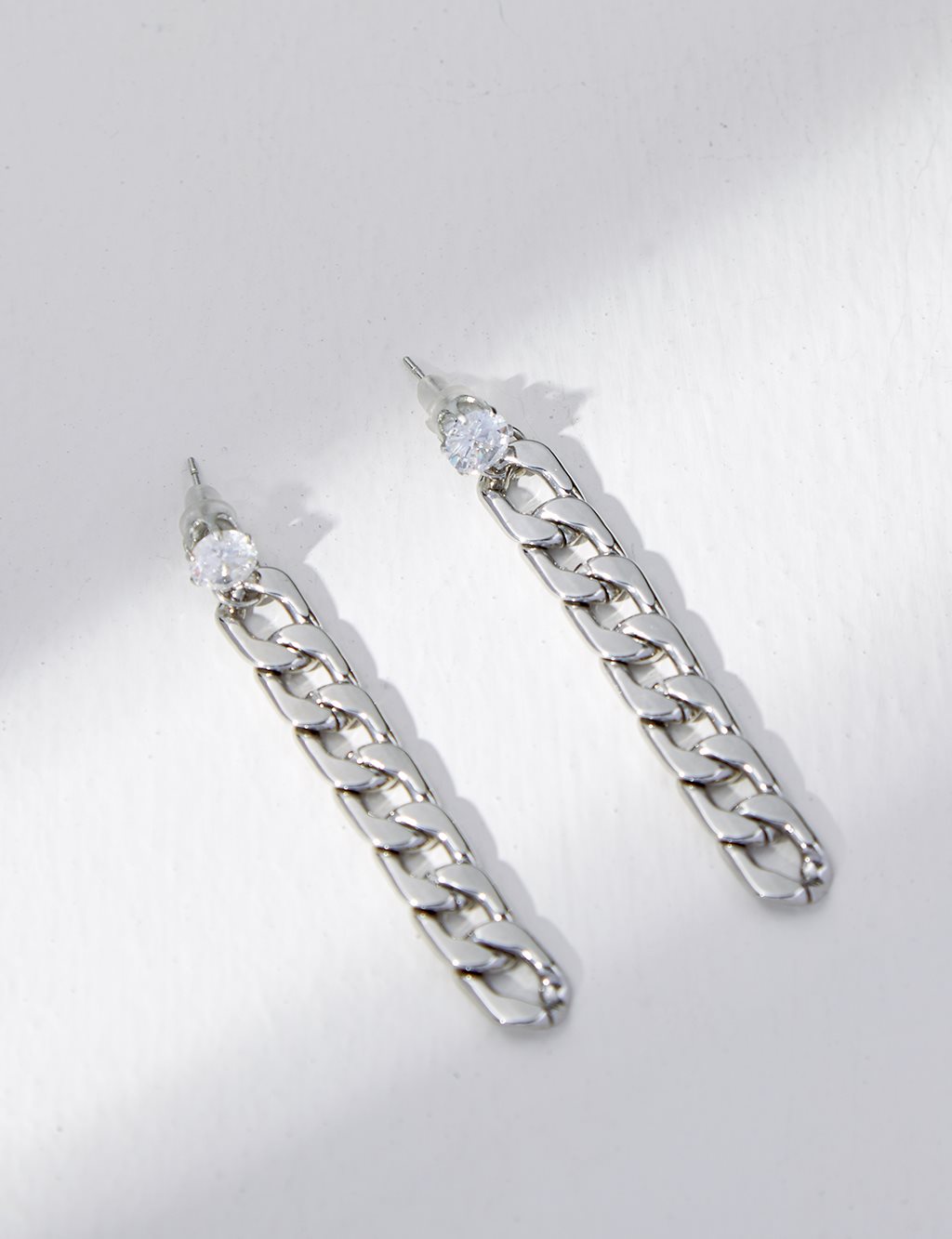Chain Earrings B21 KP05 Nickel
