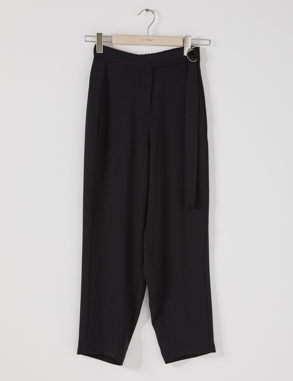 Belted Fabric Pants B21 19066 Black
