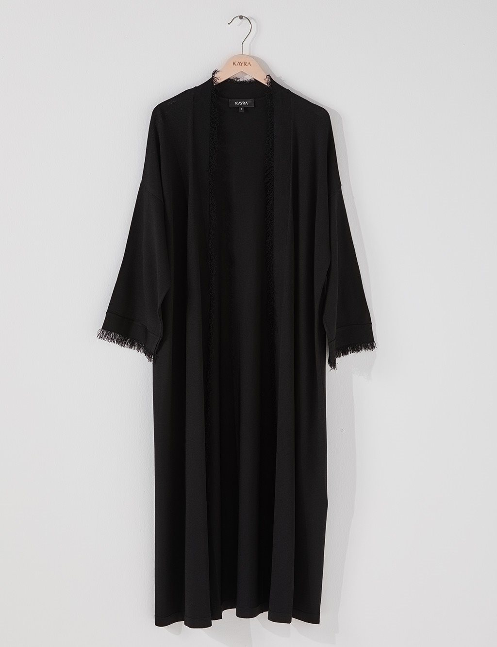Tasseled Knit Cardigan B21 TRK02 Black