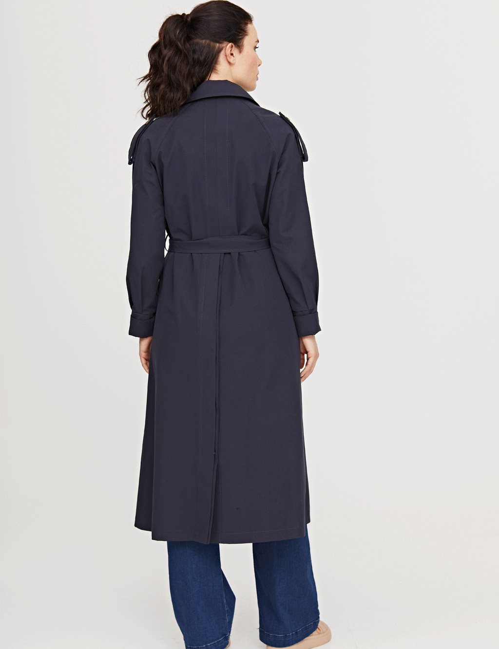 Double Breasted Trenchcoat Navy B21 14008A
