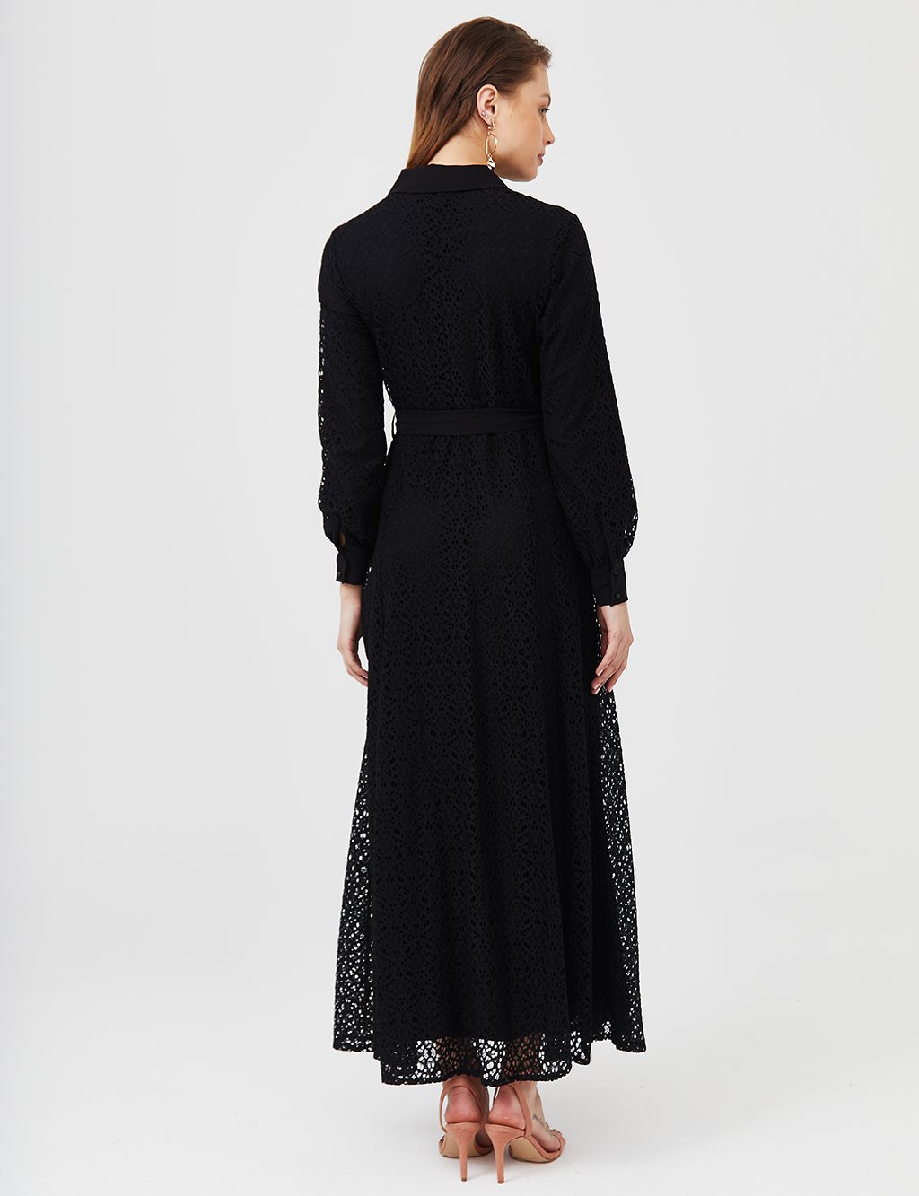 KYR Lace Long Dress Black B21 83004