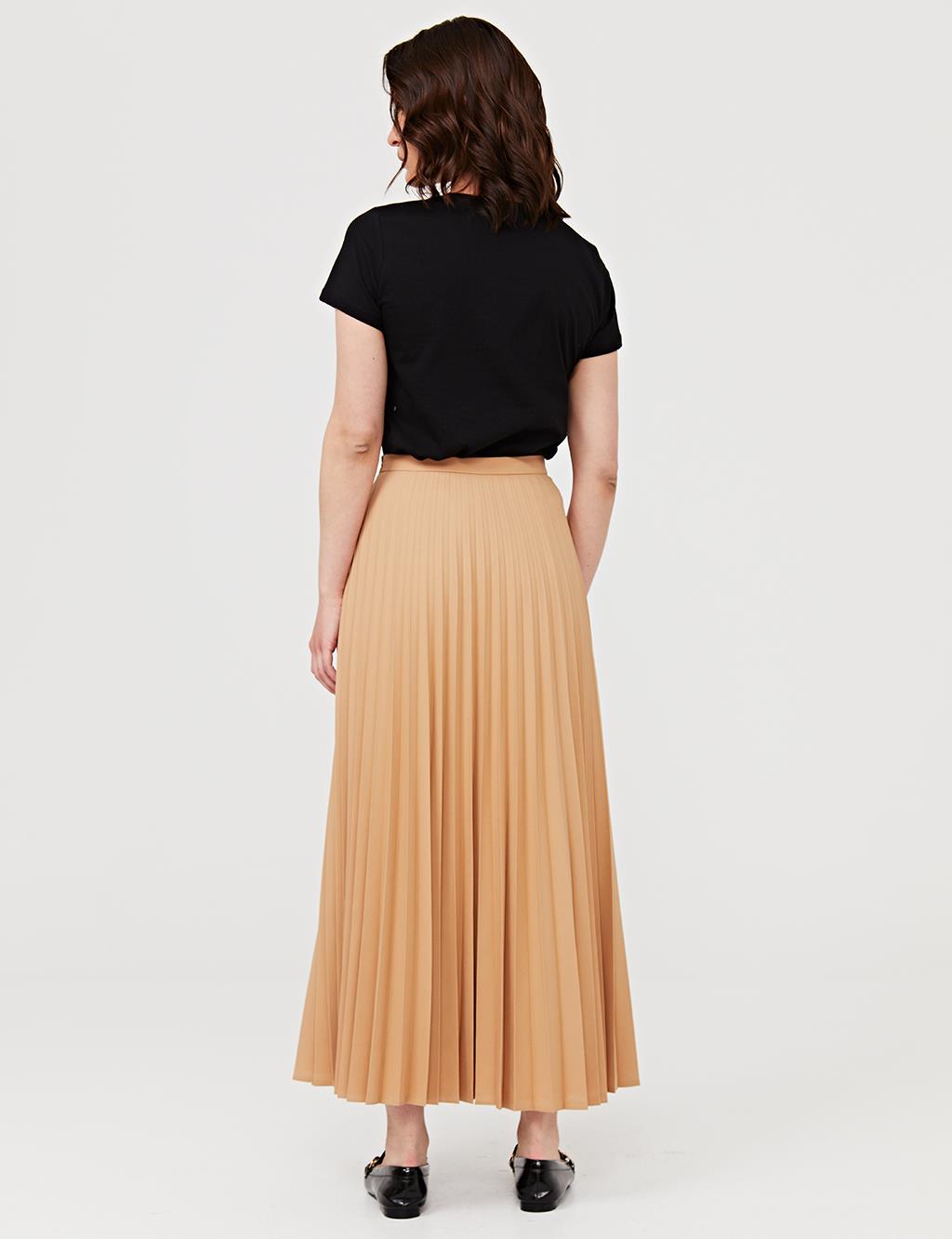Basic Pleated Skirt SZ 12501 Camel