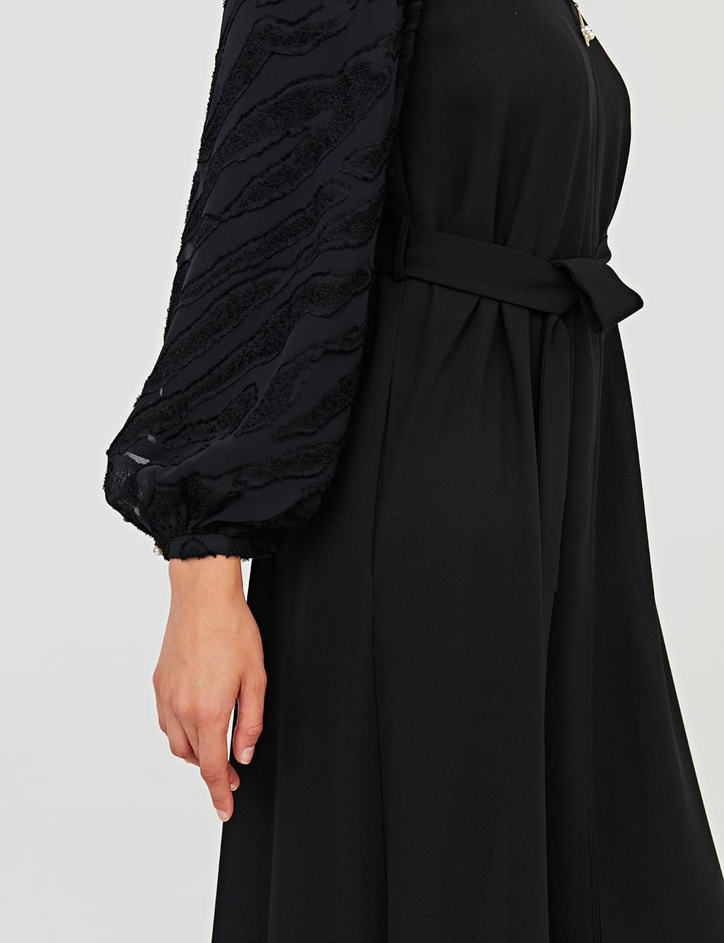 Belted Jacquard Wear & Go B21 25036 Black