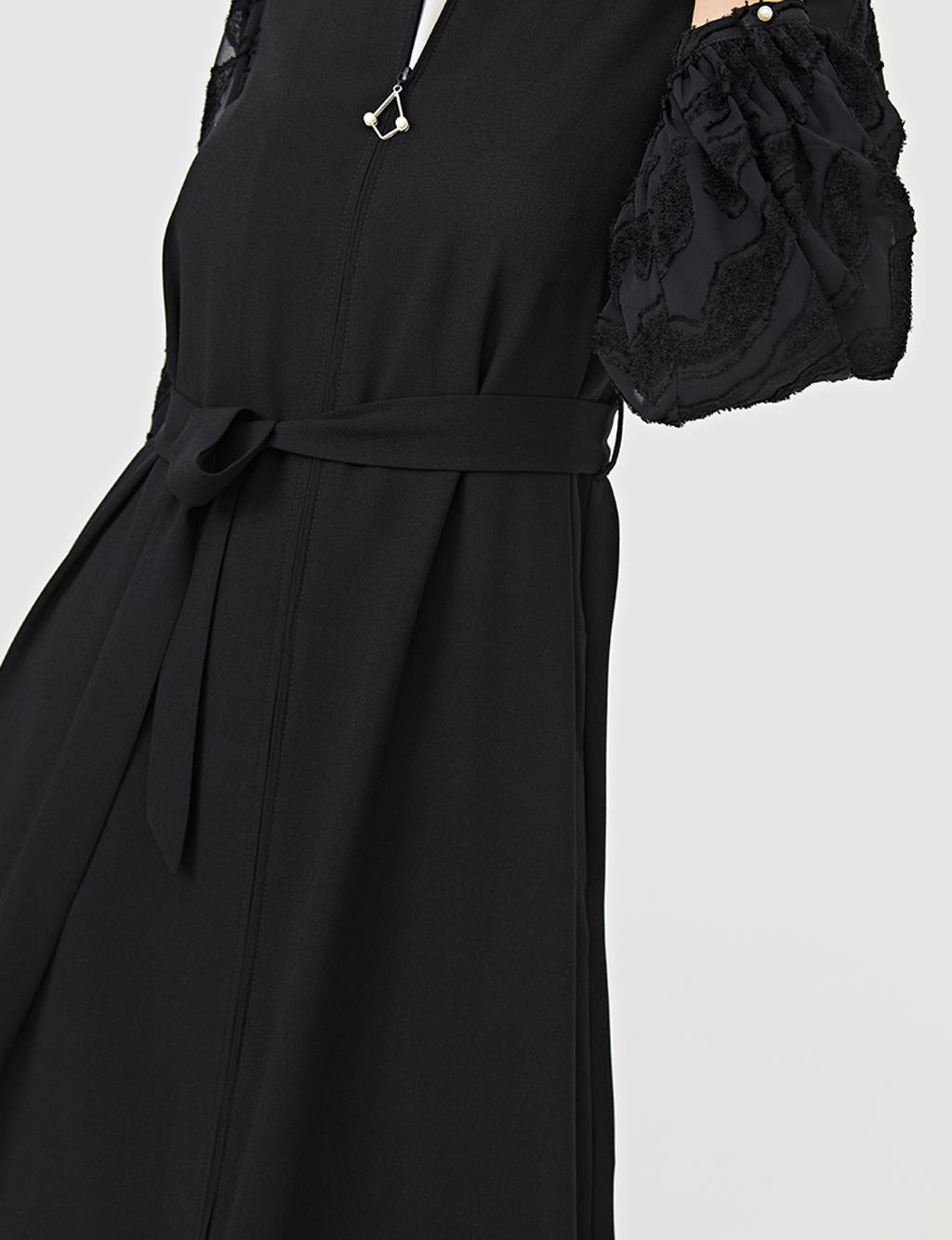 Belted Jacquard Wear & Go B21 25036 Black