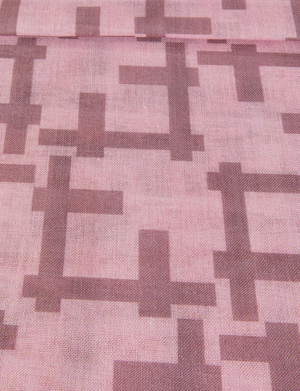 Mixed Pattern PES Shawl A21 SAL07 Pink