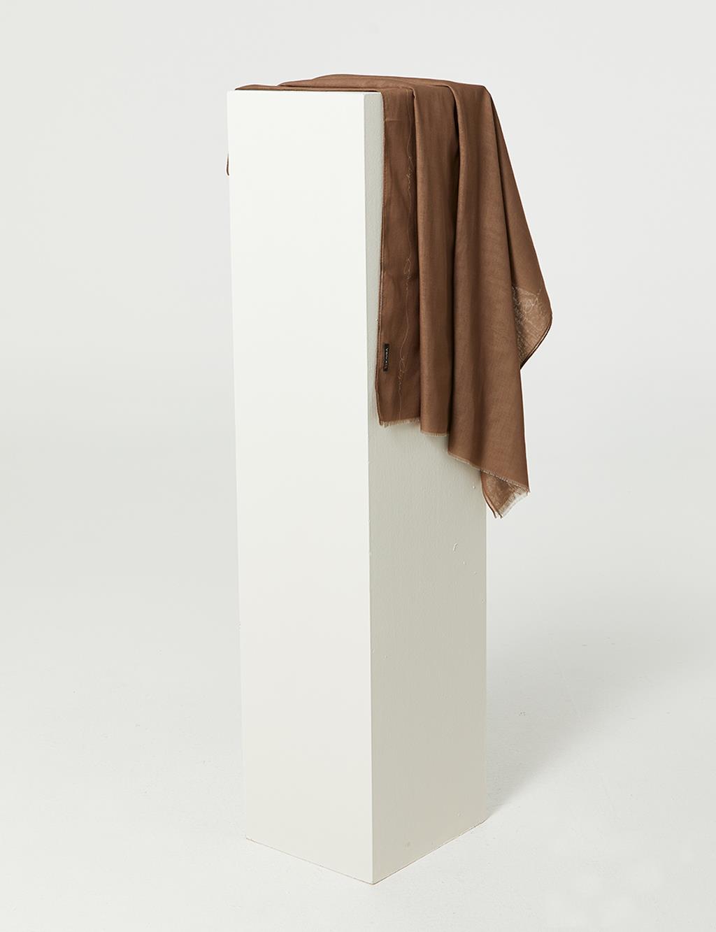 Solid Color PES Shawl A21 SAL12 Brown