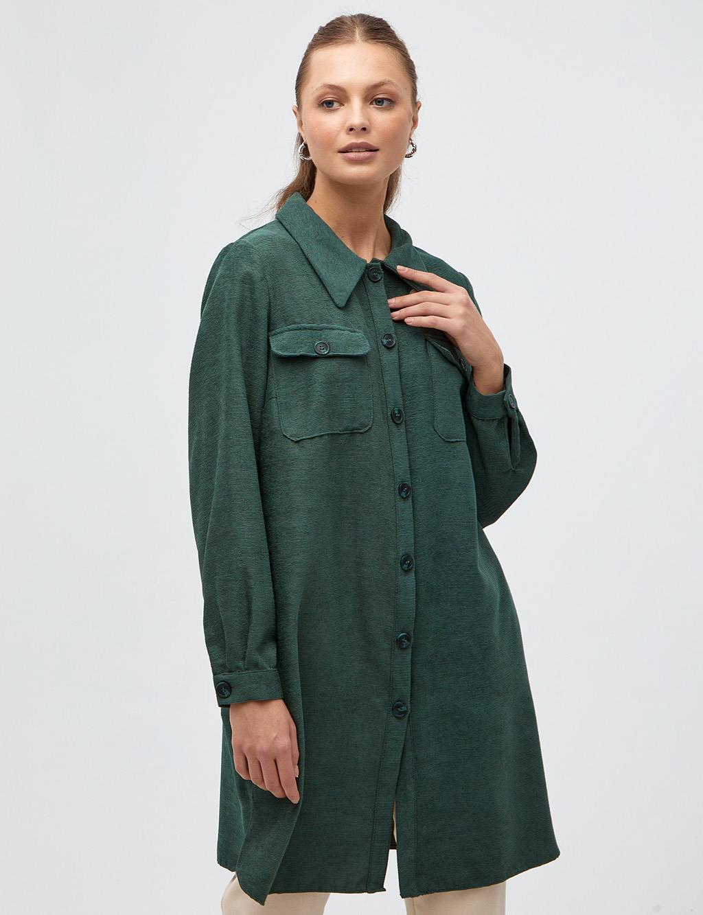 Double Pocket Corduroy Jacket Smoke 