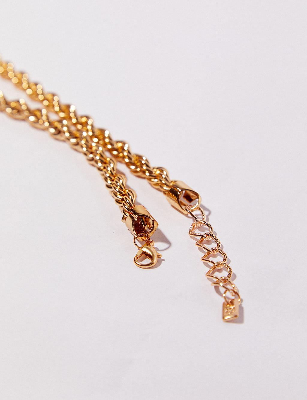 Metal Mesh Necklace Gold