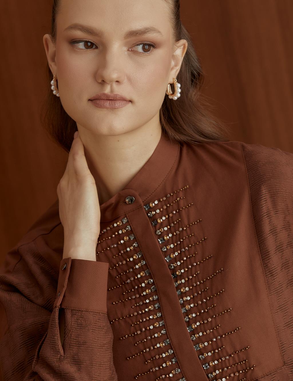 beaded-embellished-collar-tunic-brown