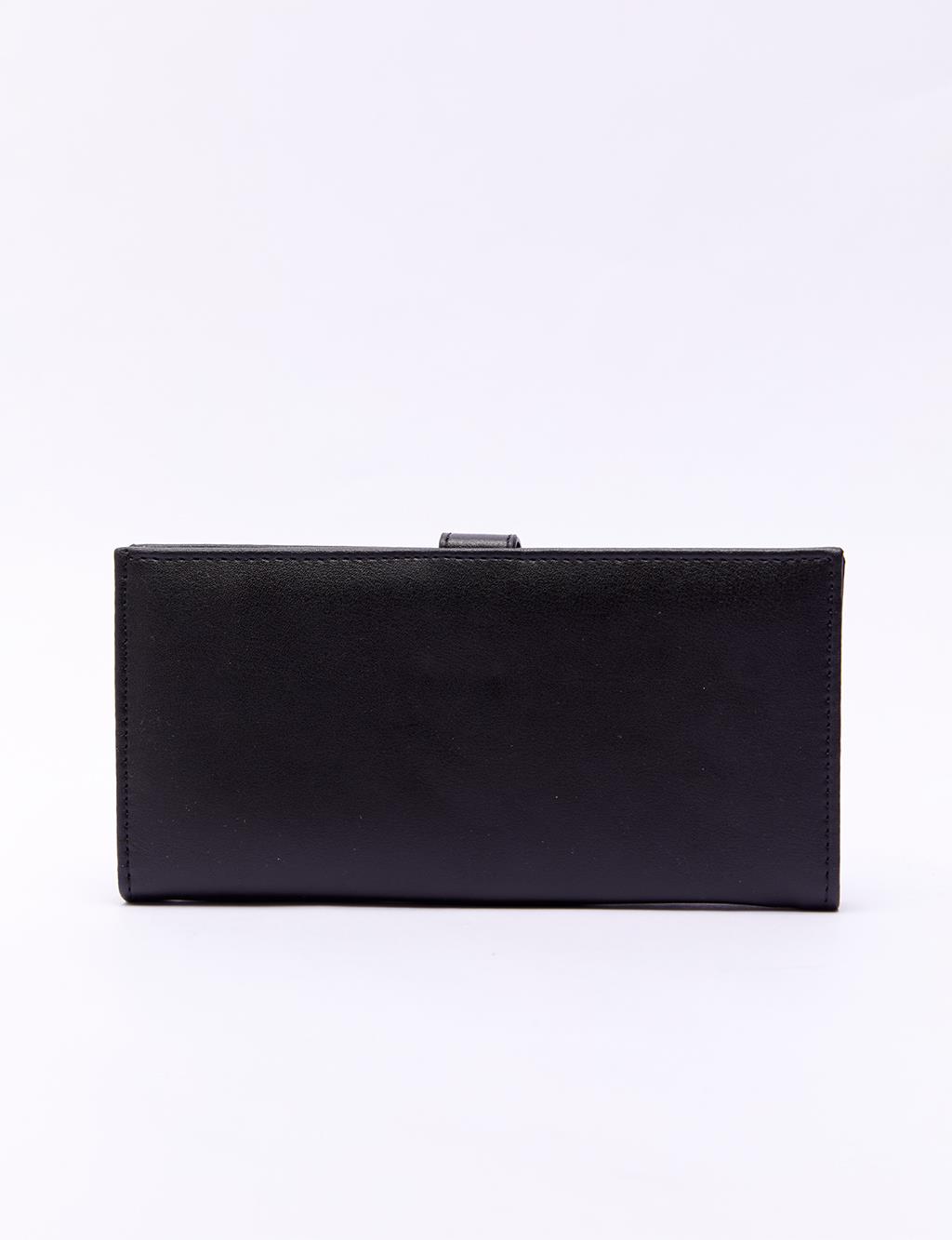 Metal Buckle Wallet Black KAB23CZN01A12Kayra