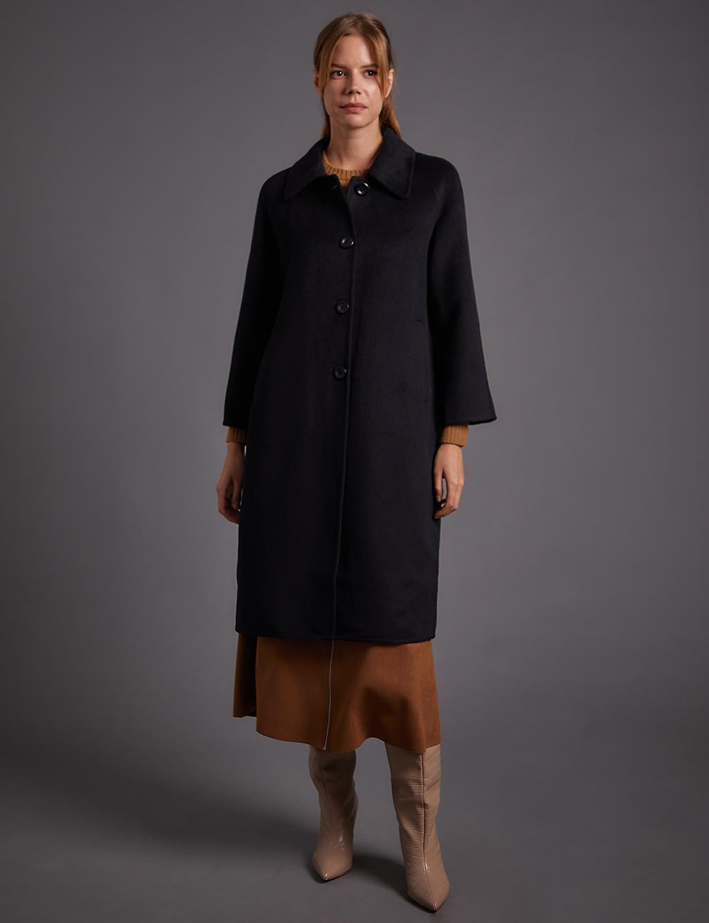 Wide collar coat womens on sale