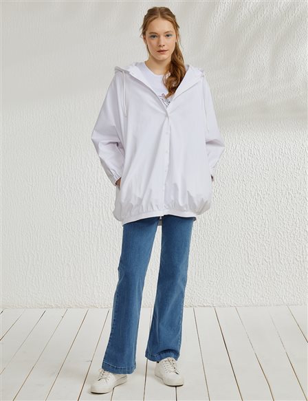 KYR Hooded Sports Jacket White
