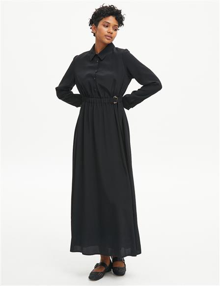 KYR Belted Maxi Dress Black