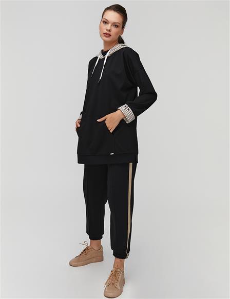 Kangaroo Pocket Oversize Sweatshirt Black