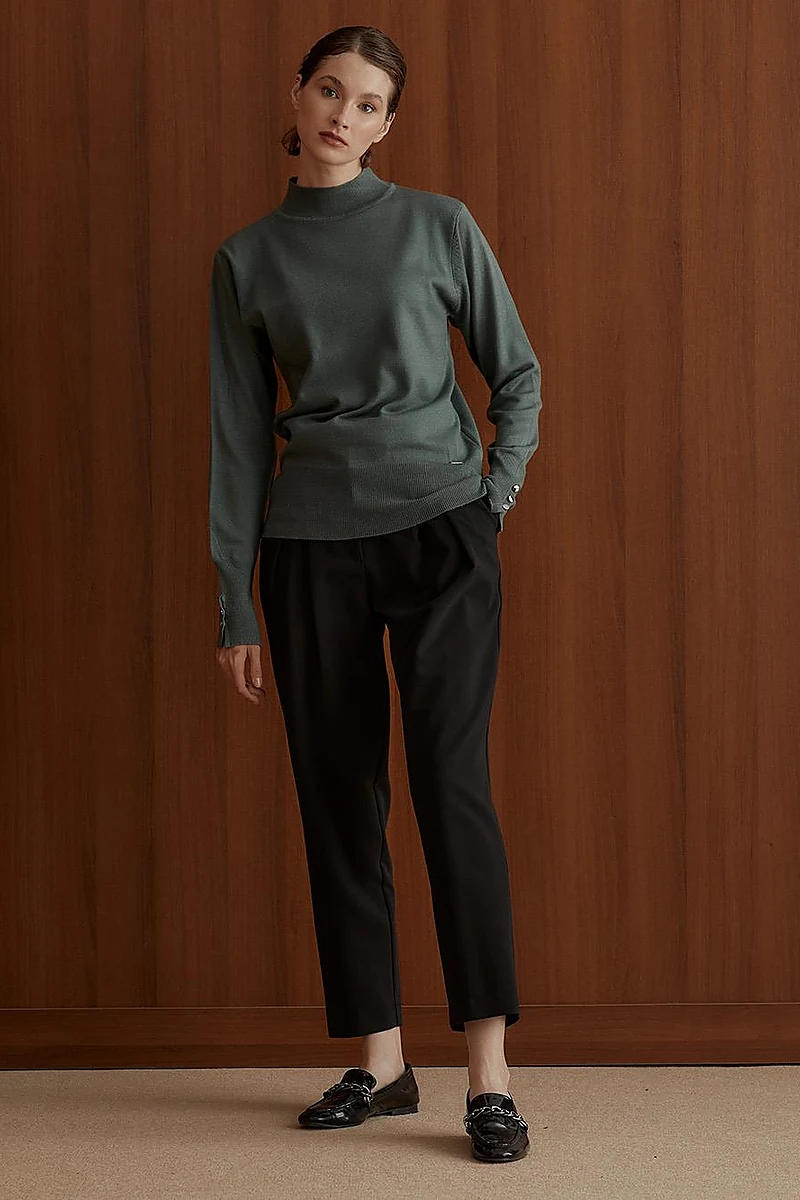 Basic Knit Sweater Musty Green