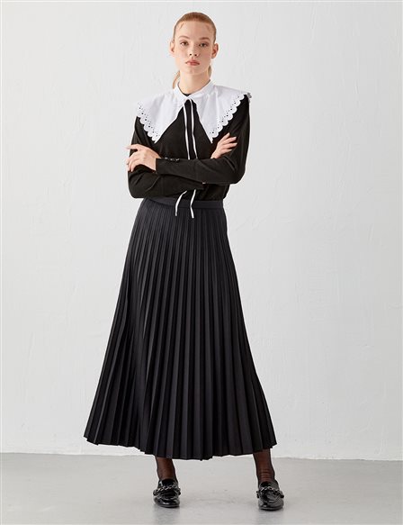Pleated Skirt Black