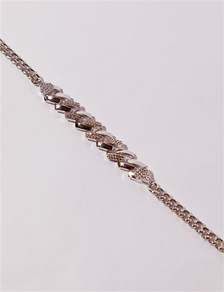Knitted Bracelet Silver