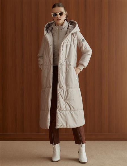 Hooded Inflatable Coat Sand