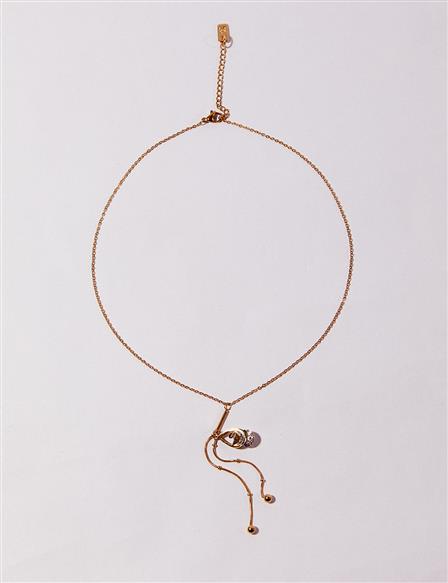 Swan Figured Necklace Gold Color