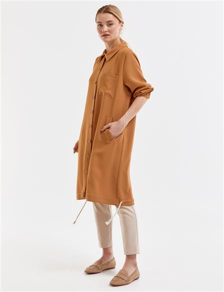 Contrast Stitched Wear & Go Camel