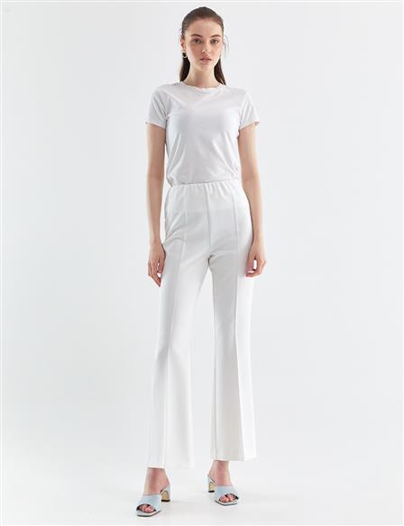 Flared Pants Ecru