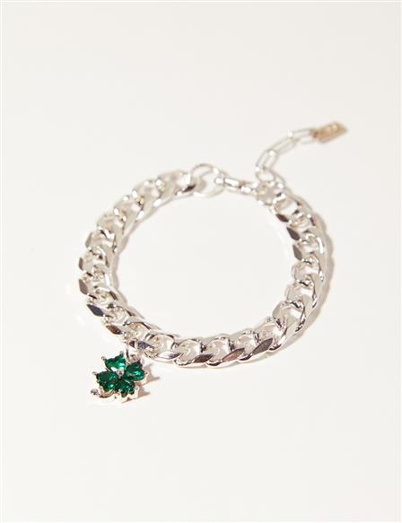 Clover Stone Bracelet Green