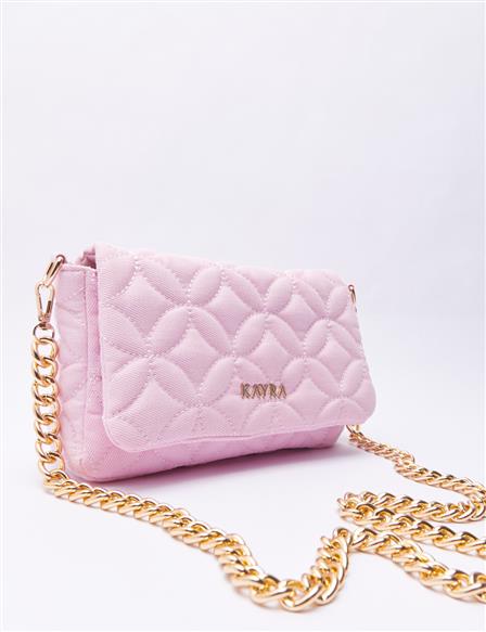 Quilted Fabric Bag Candy Pink