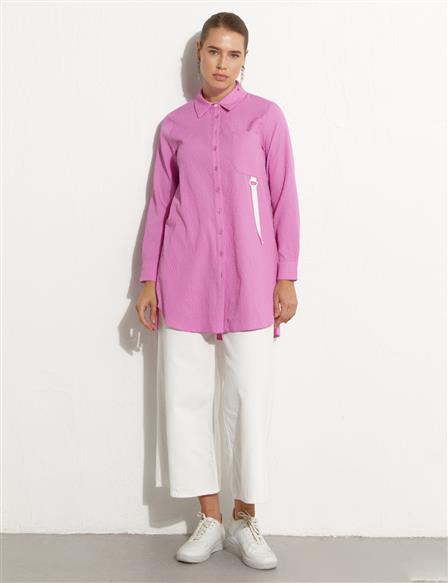 Embossed Shirt Candy Pink