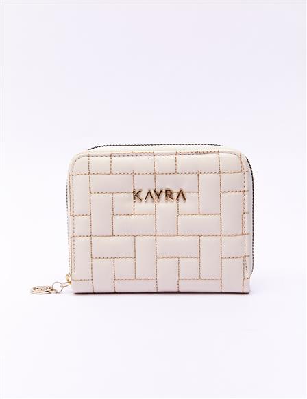 Quilted Wallet Cream