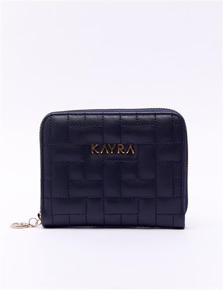 Quilted Wallet Navy