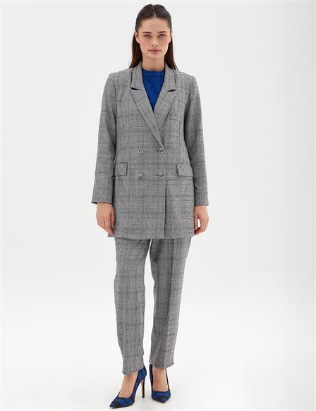Checked Suit Grey