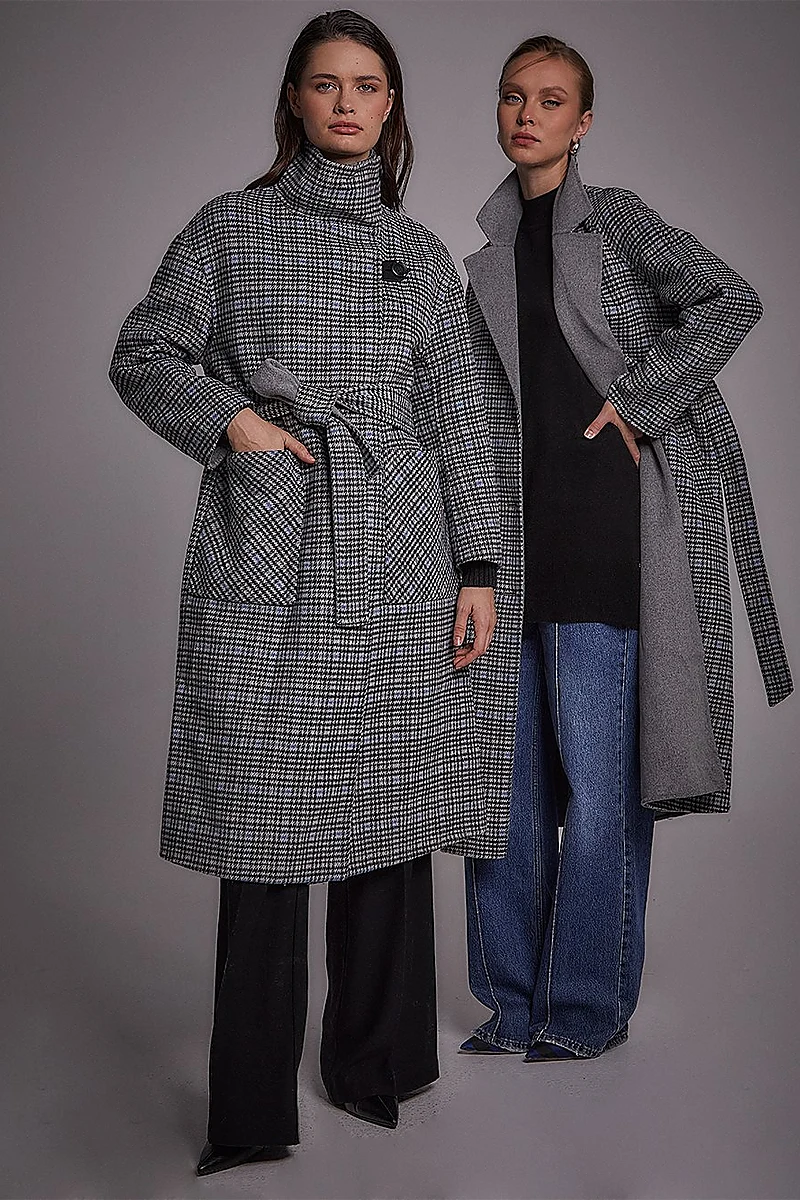 Premium Wool Double-Sided Coat Grey