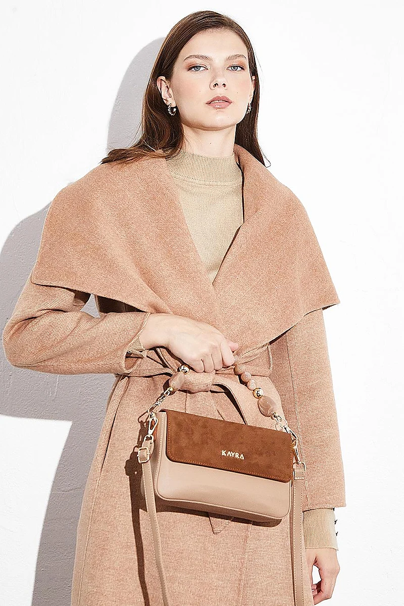 Premium Wool Double-Sided Coat Light Camel