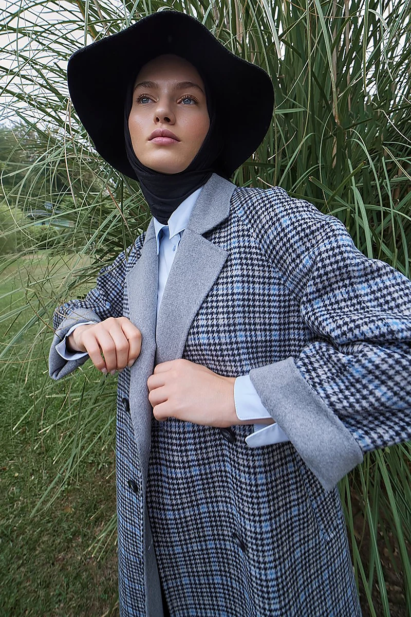 Premium Wool Belted Coat Grey